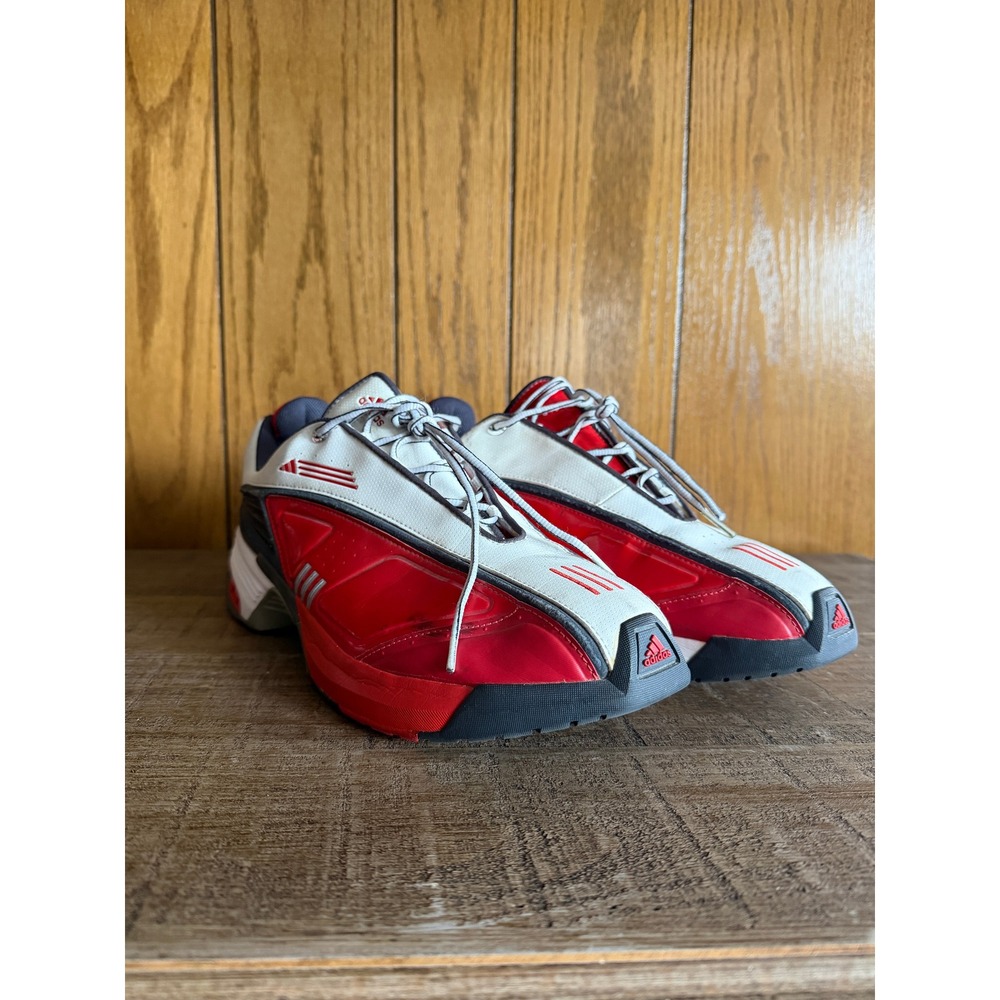 Vintage 2002 Adidas Adiprene Mens Basketball Shoes Sneakers White RedSz 13